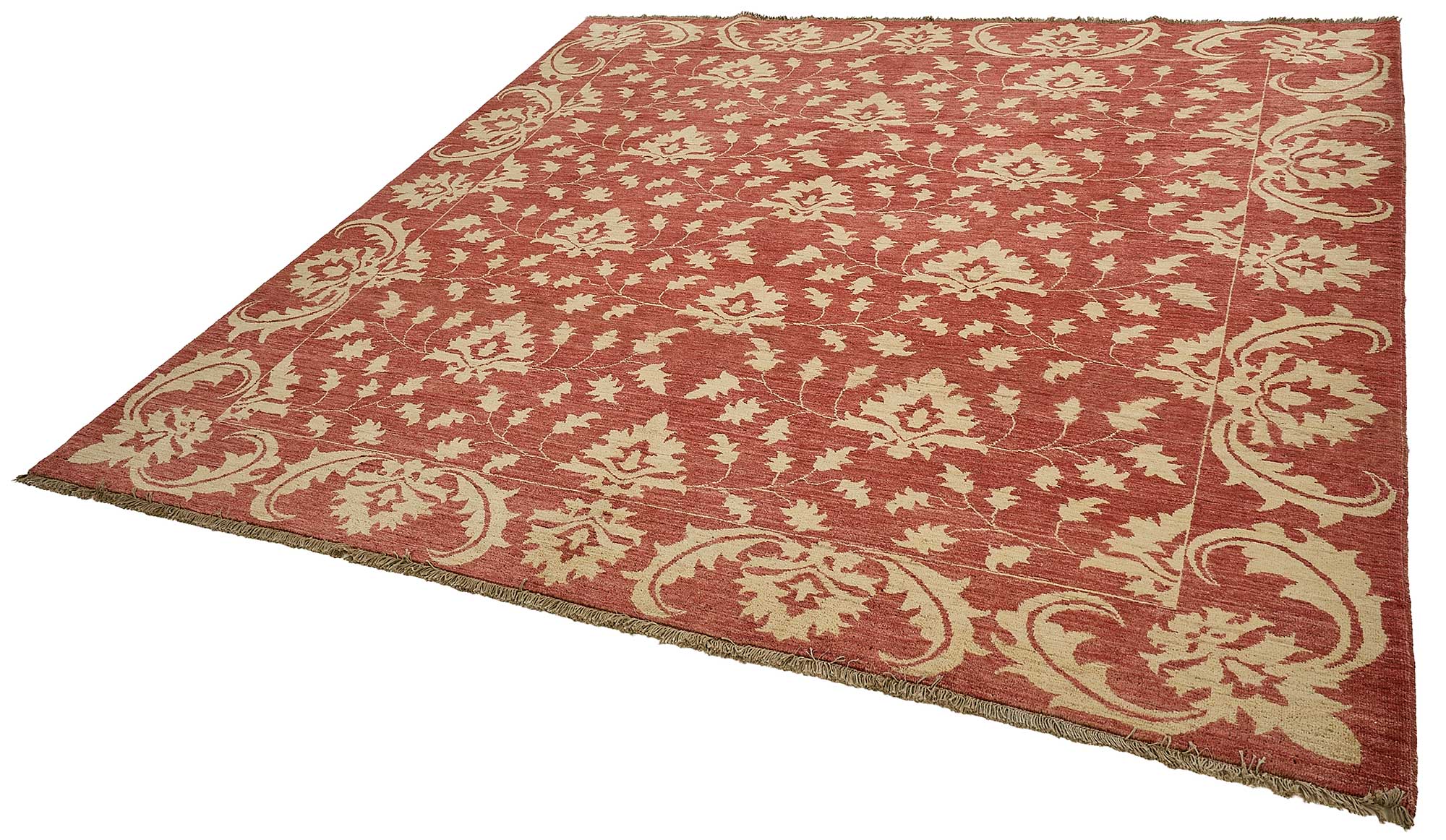 8x8 Red Floral Oushak Rug - 51464