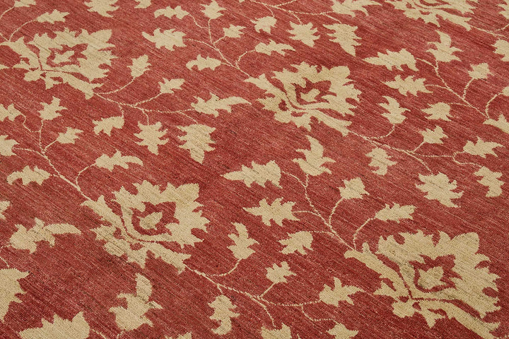 8x8 Red Floral Oushak Rug - 51464
