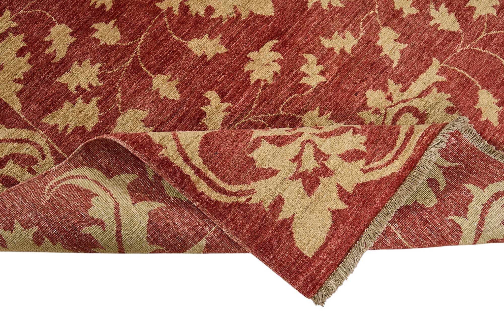 8x8 Red Floral Oushak Rug - 51464