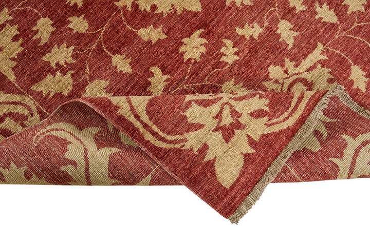 8x8 Red Floral Oushak Rug - 51464