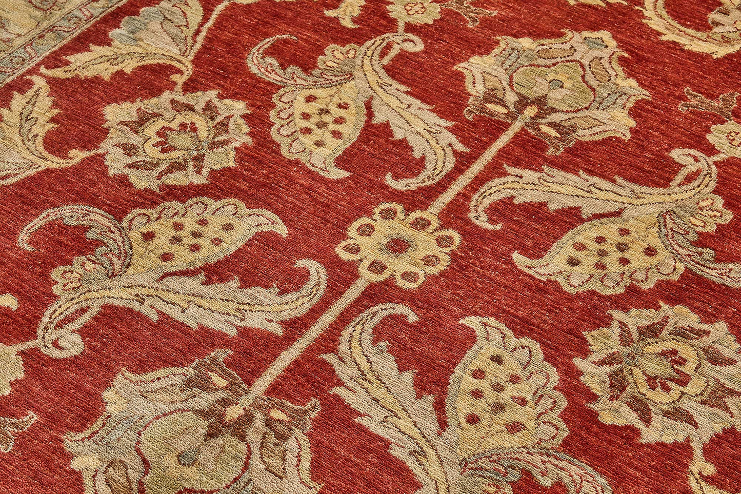 7x10 Red Turkish Floral Oushak Rug - 51467