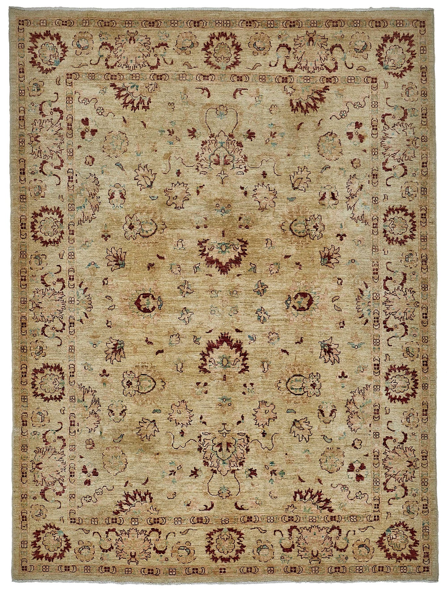 6x8 Beige Floral Oushak Rug - 51468