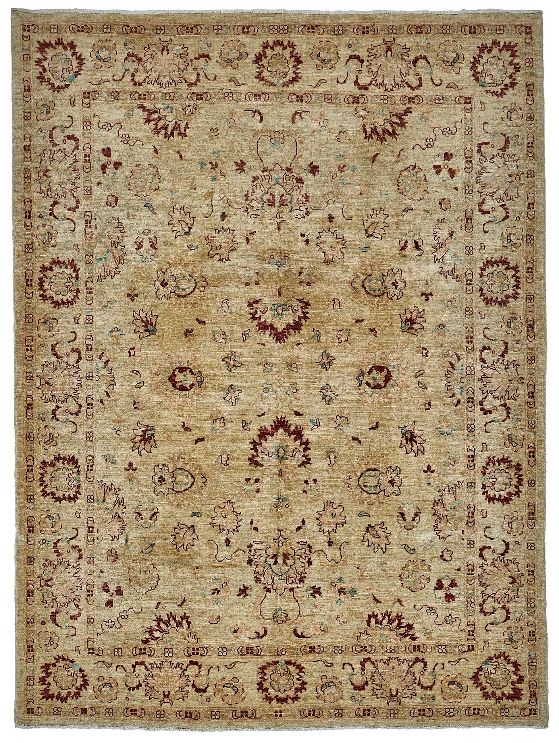 6x8 Beige Floral Oushak Rug - 51468
