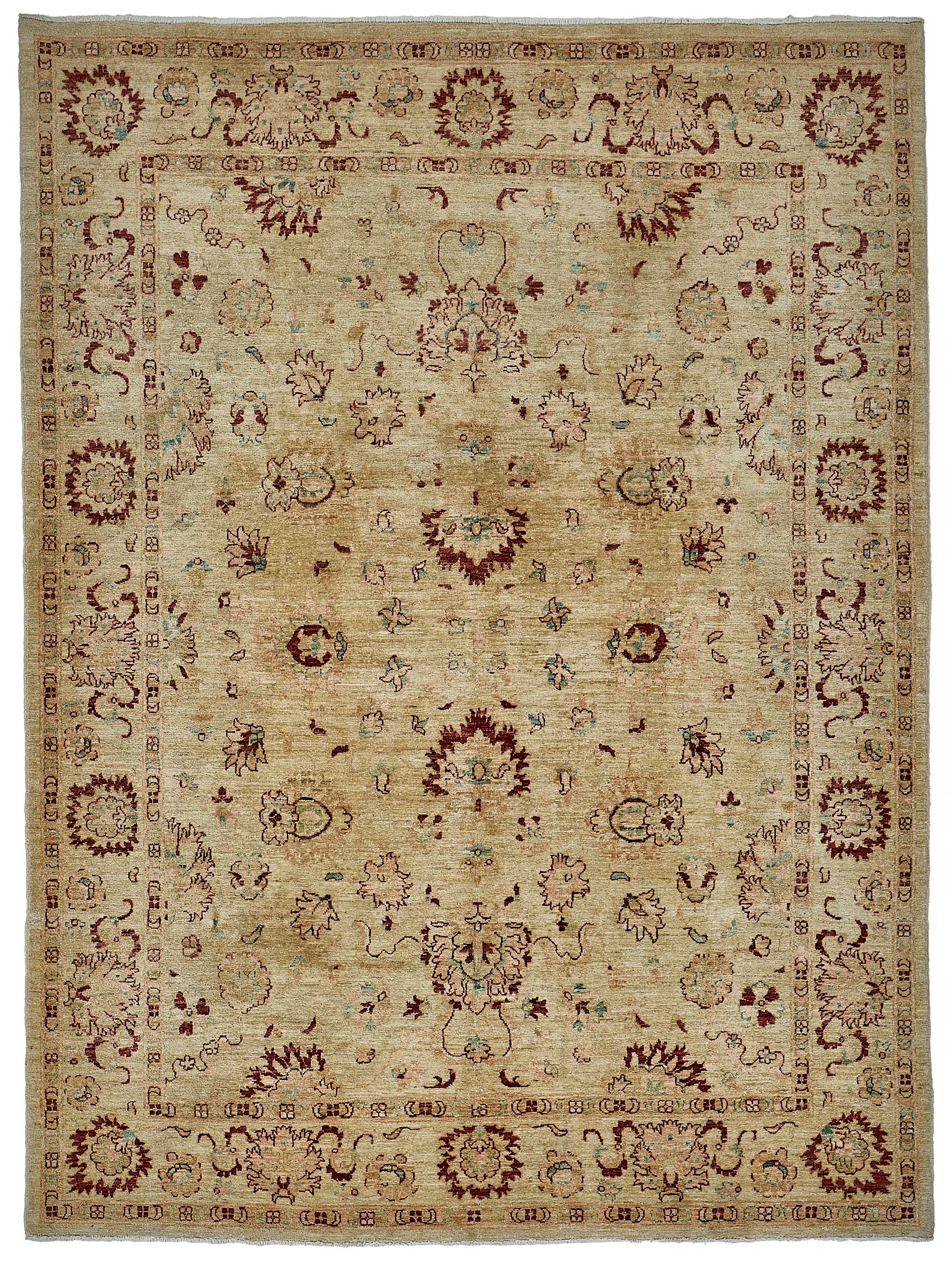 6x8 Beige Floral Oushak Rug - 51468