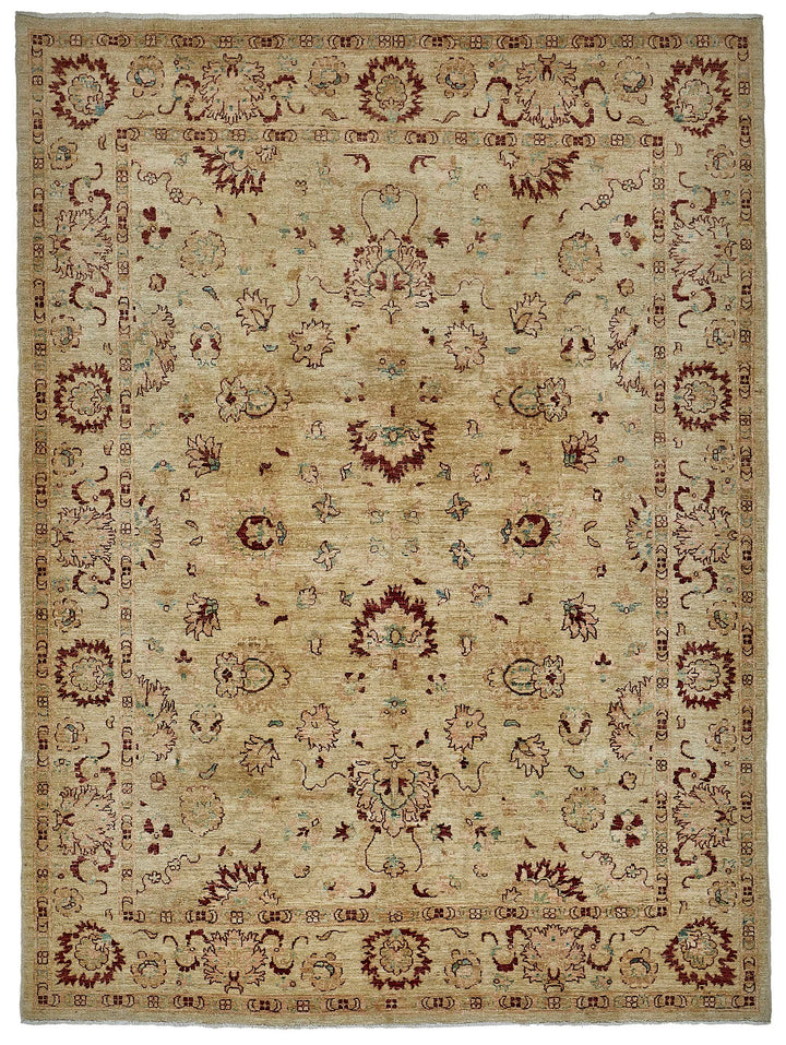 6x8 Beige Floral Oushak Rug - 51468