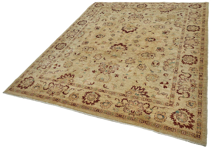 6x8 Beige Floral Oushak Rug - 51468