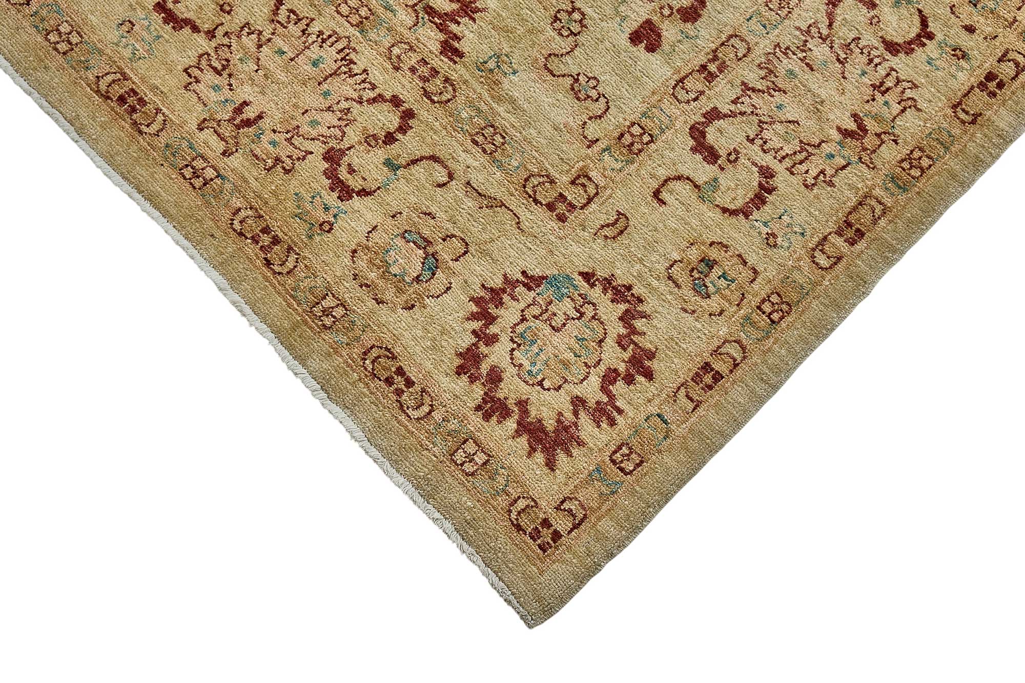 6x8 Beige Floral Oushak Rug - 51468