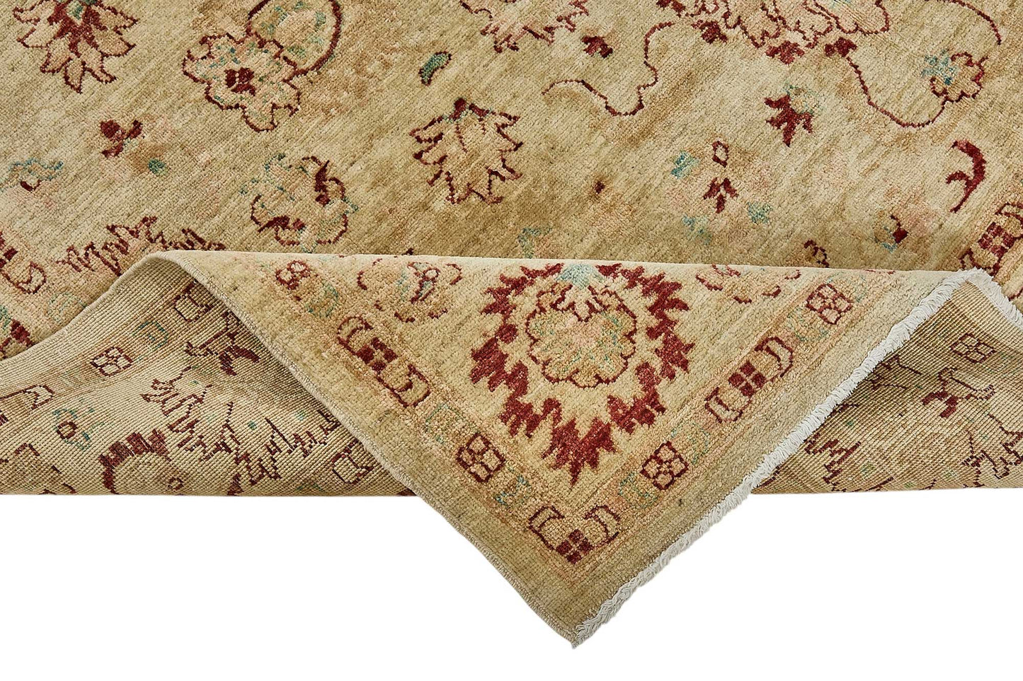 6x8 Beige Floral Oushak Rug - 51468