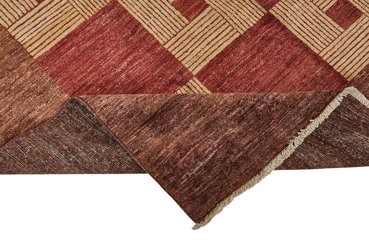 6x9 Red Traditional Geometric Oushak Rug - 51470