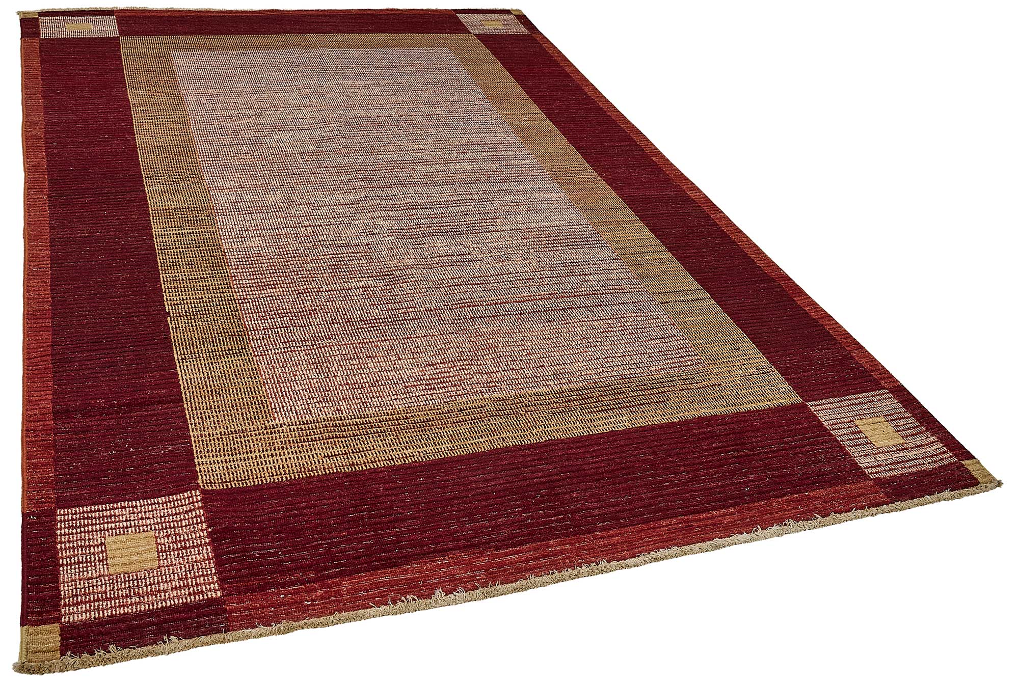 6x10 Red Turkish Contemporary Oushak Rug - 51471