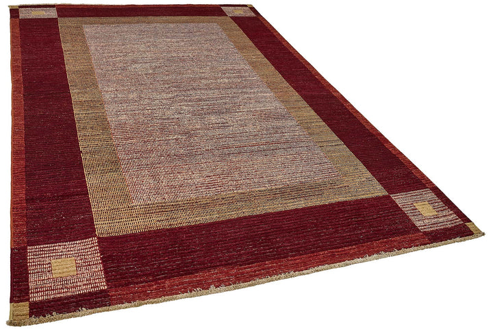 6x10 Red Turkish Contemporary Oushak Rug - 51471