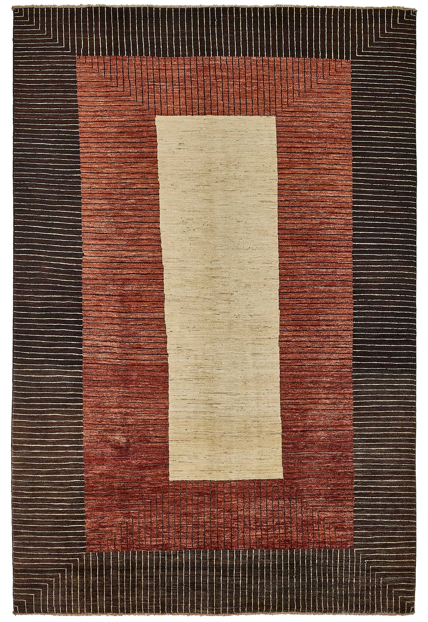 6x10 Brown Contemporary Oushak Rug - 51472