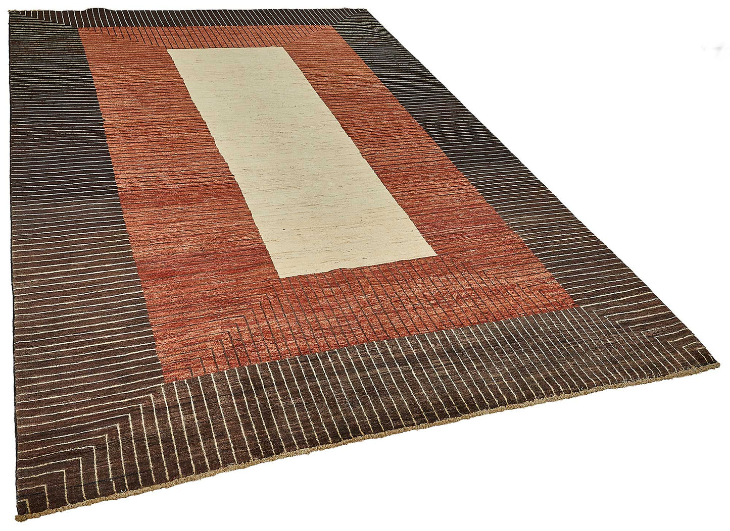 6x10 Brown Contemporary Oushak Rug - 51472