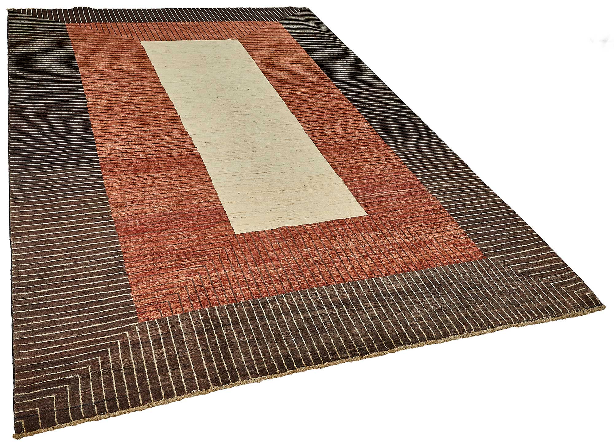 6x10 Brown Contemporary Oushak Rug - 51472