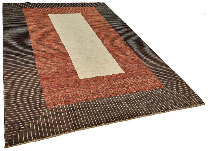 6x10 Brown Contemporary Oushak Rug - 51472
