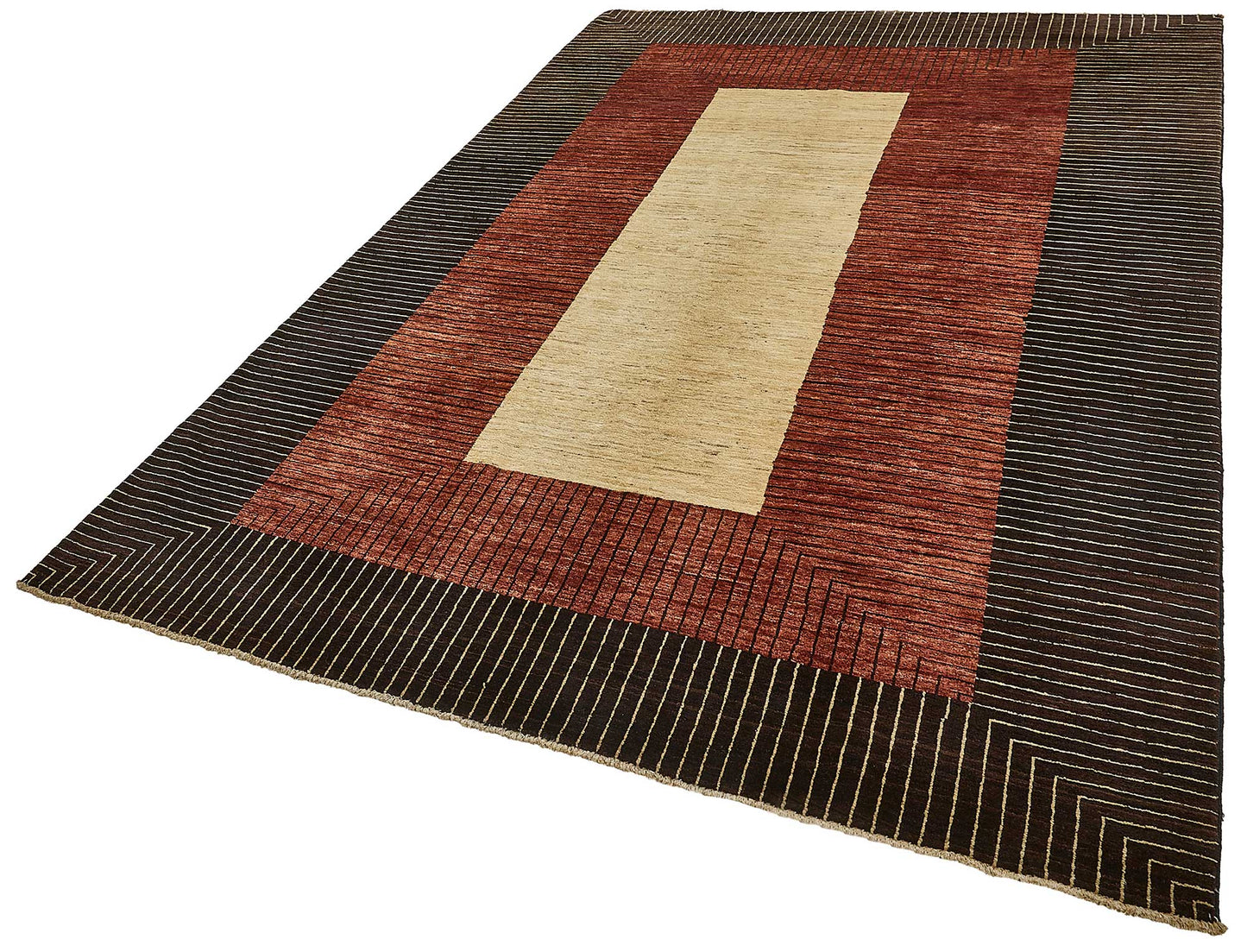 6x10 Brown Contemporary Oushak Rug - 51472