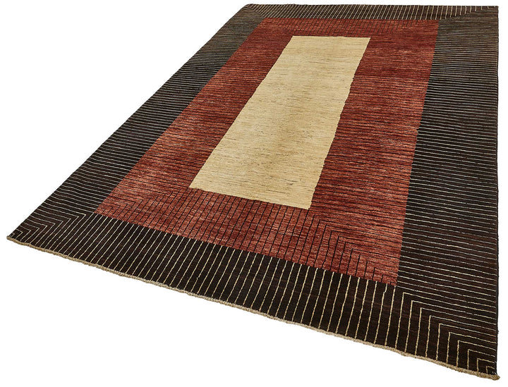 6x10 Brown Contemporary Oushak Rug - 51472