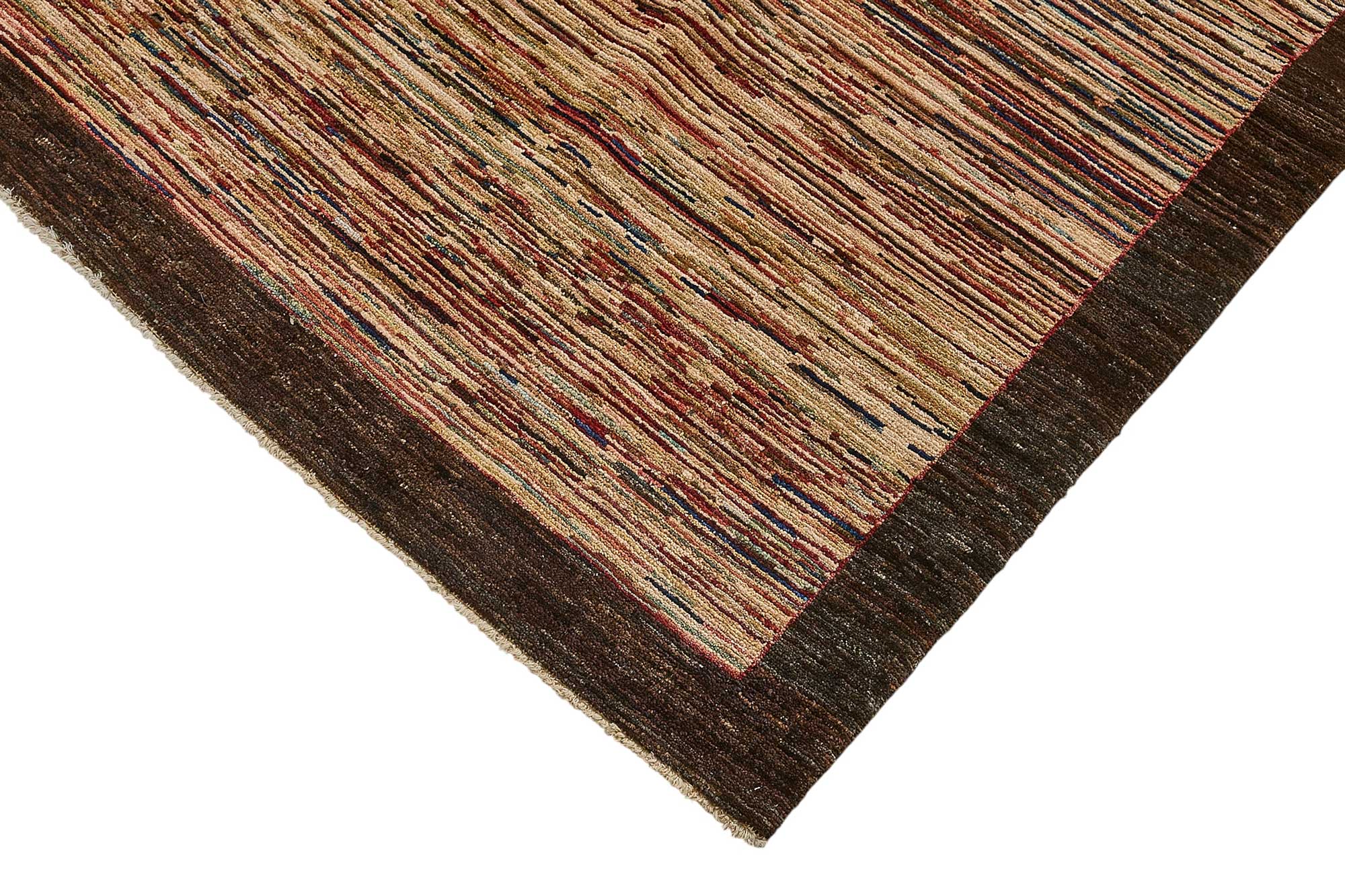 6x9 Brown Contemporary Solid Oushak Rug - 51473