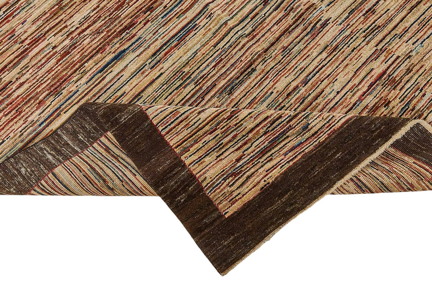 6x9 Brown Contemporary Solid Oushak Rug - 51473