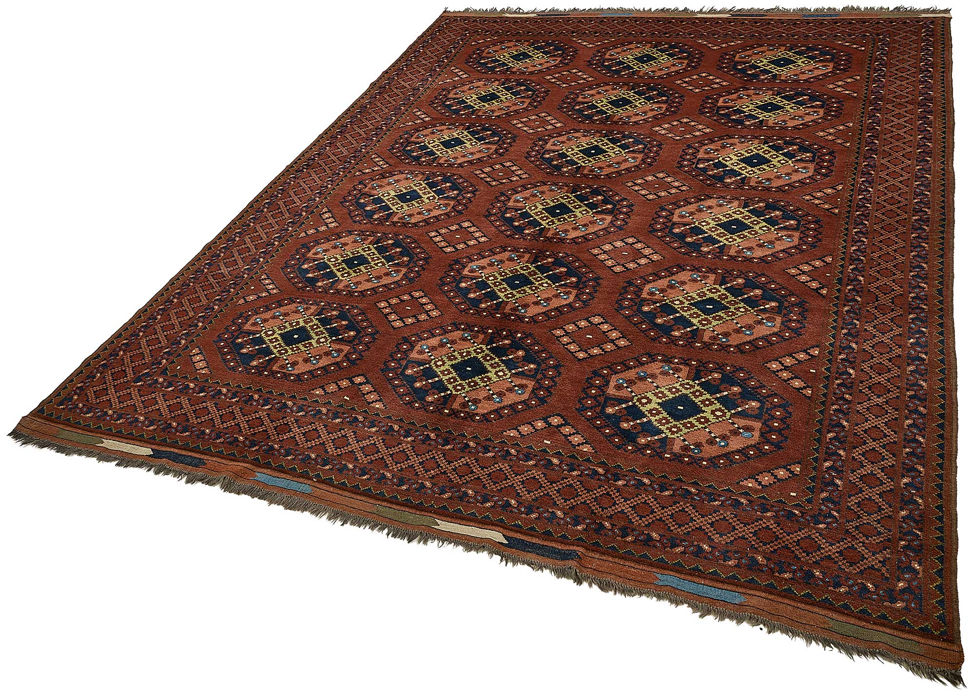 7x10 Red Tribal Geometric Oushak Rug - 51476