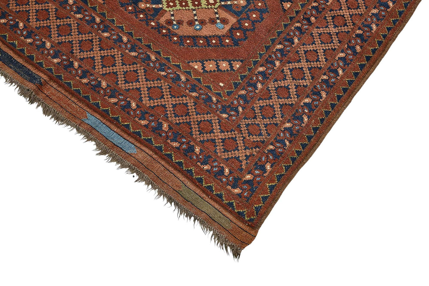 7x10 Red Tribal Geometric Oushak Rug - 51476