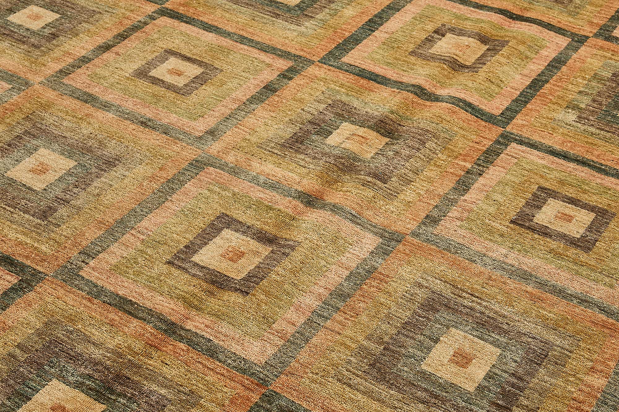 9x12 Beige Traditional Geometric Oushak Rug - 51478