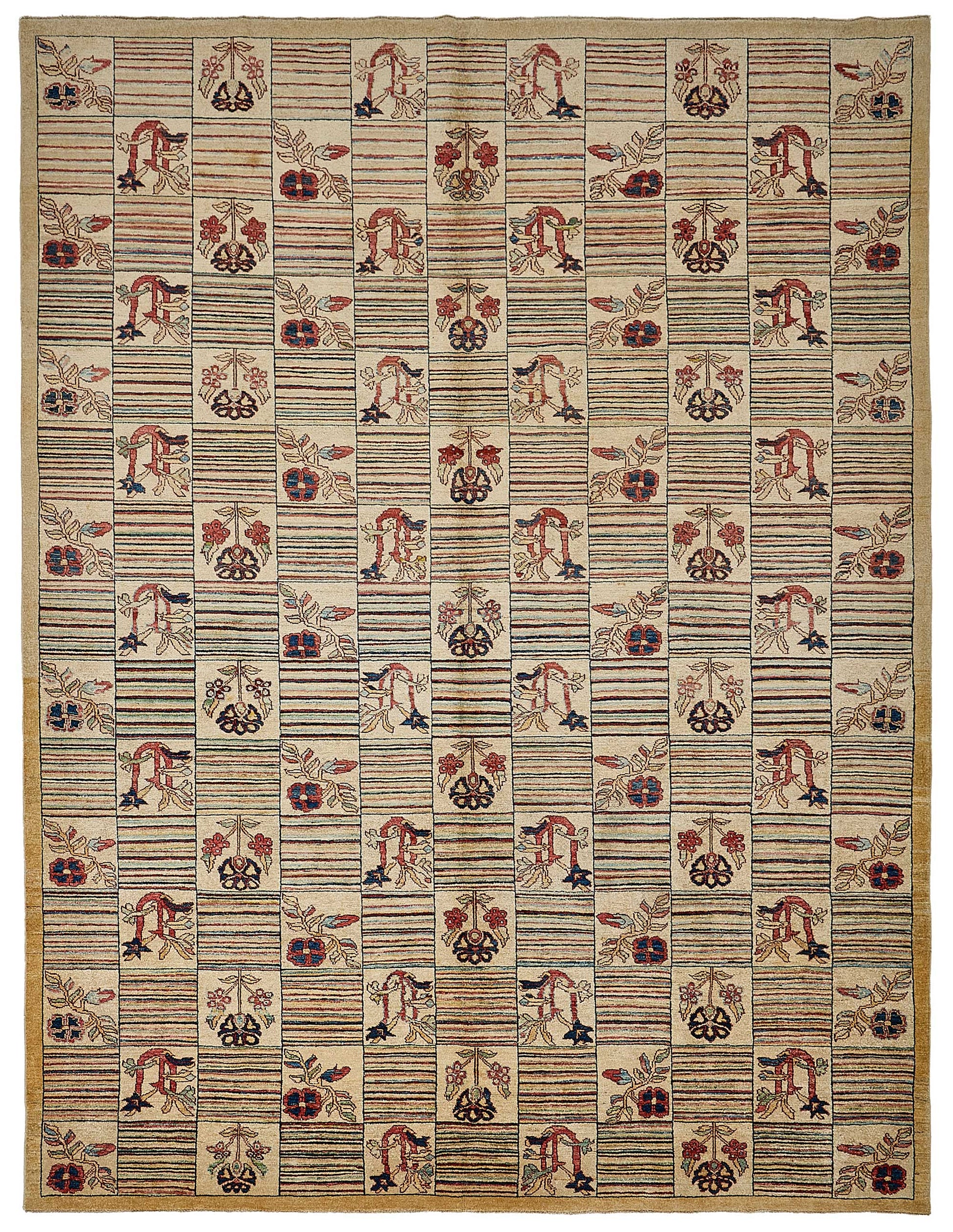 9x12 Beige Handmade Traditional Oushak Rug - 51479