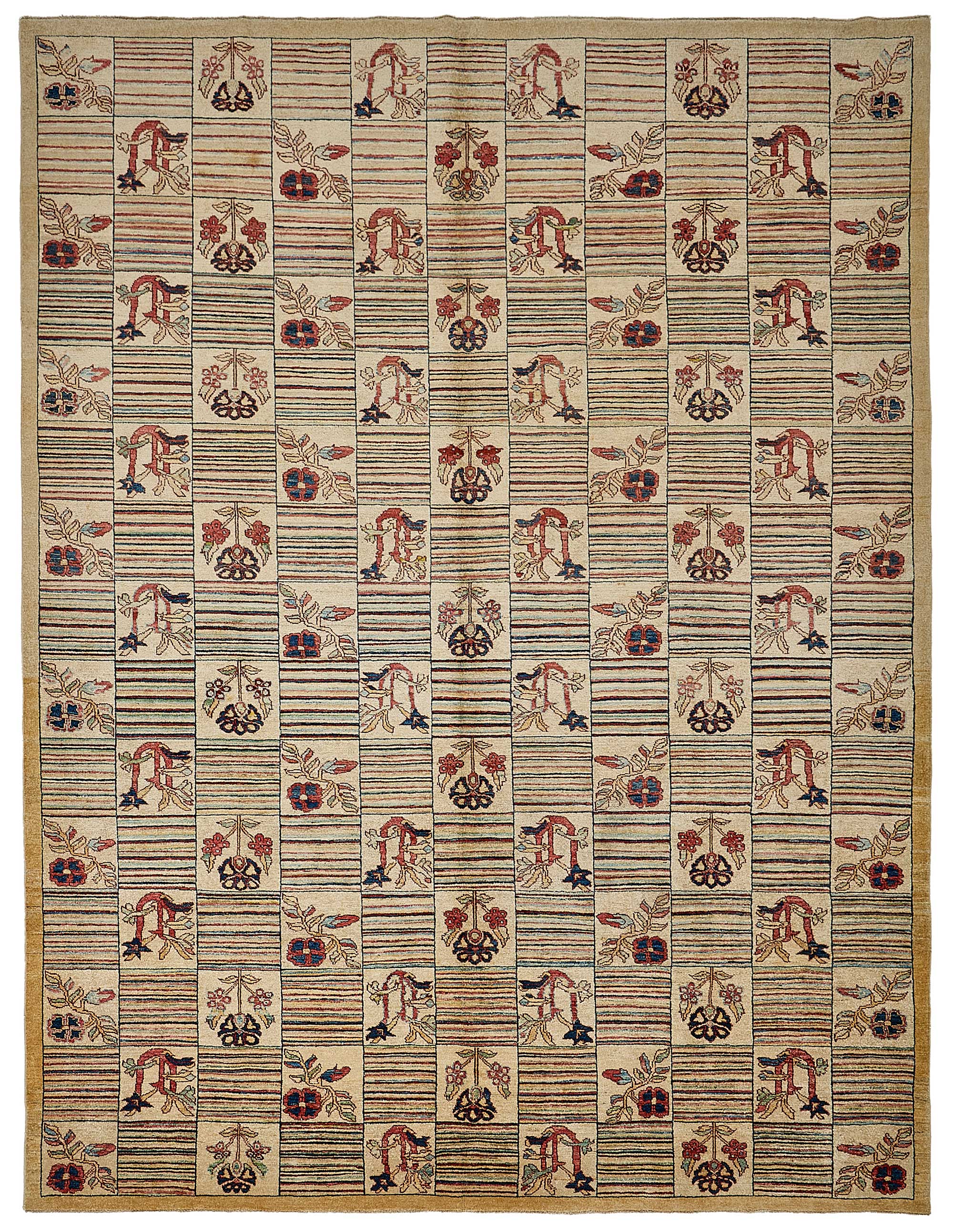9x12 Beige Handmade Traditional Oushak Rug - 51479