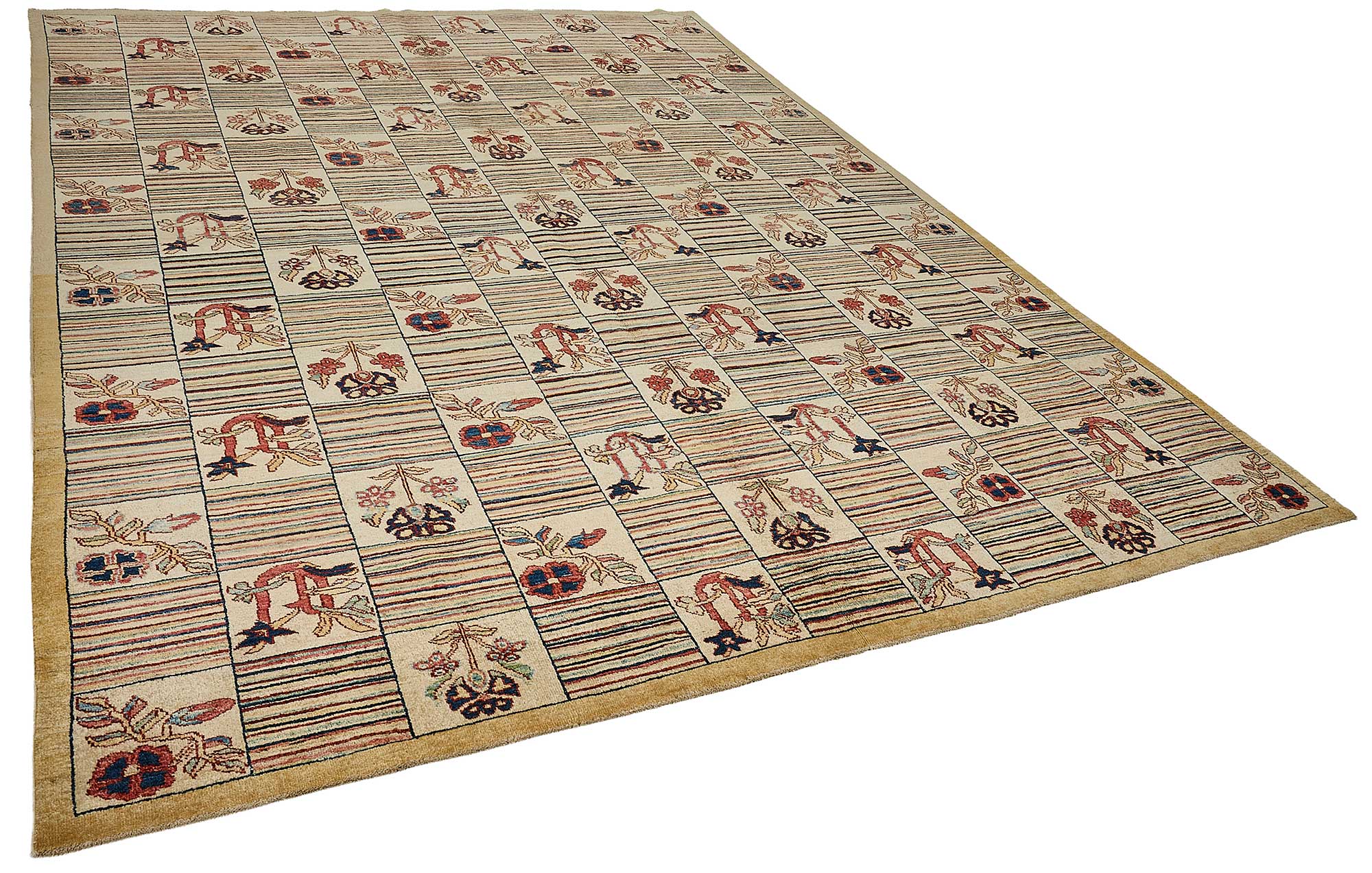 9x12 Beige Handmade Traditional Oushak Rug - 51479