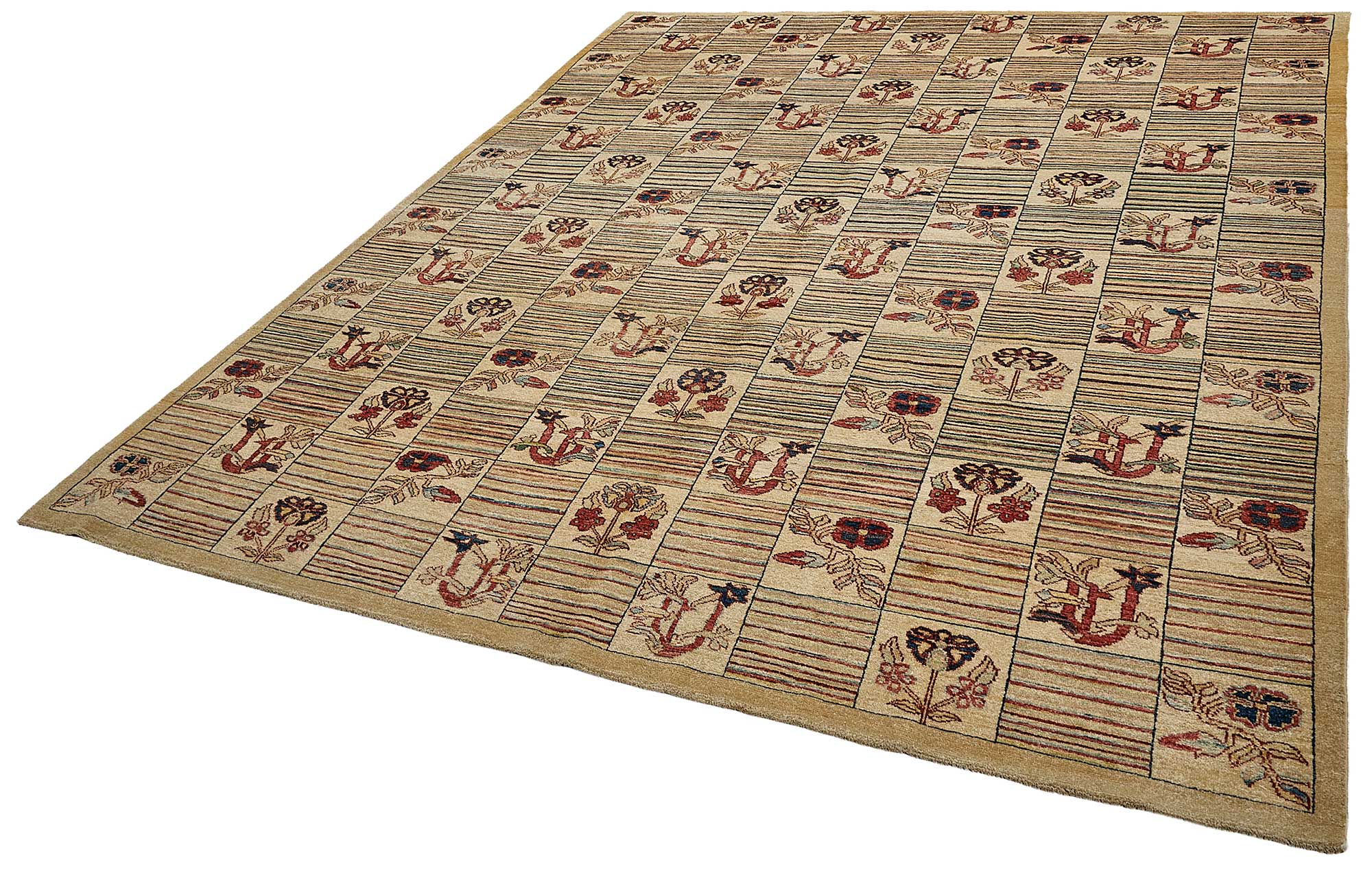 9x12 Beige Handmade Traditional Oushak Rug - 51479
