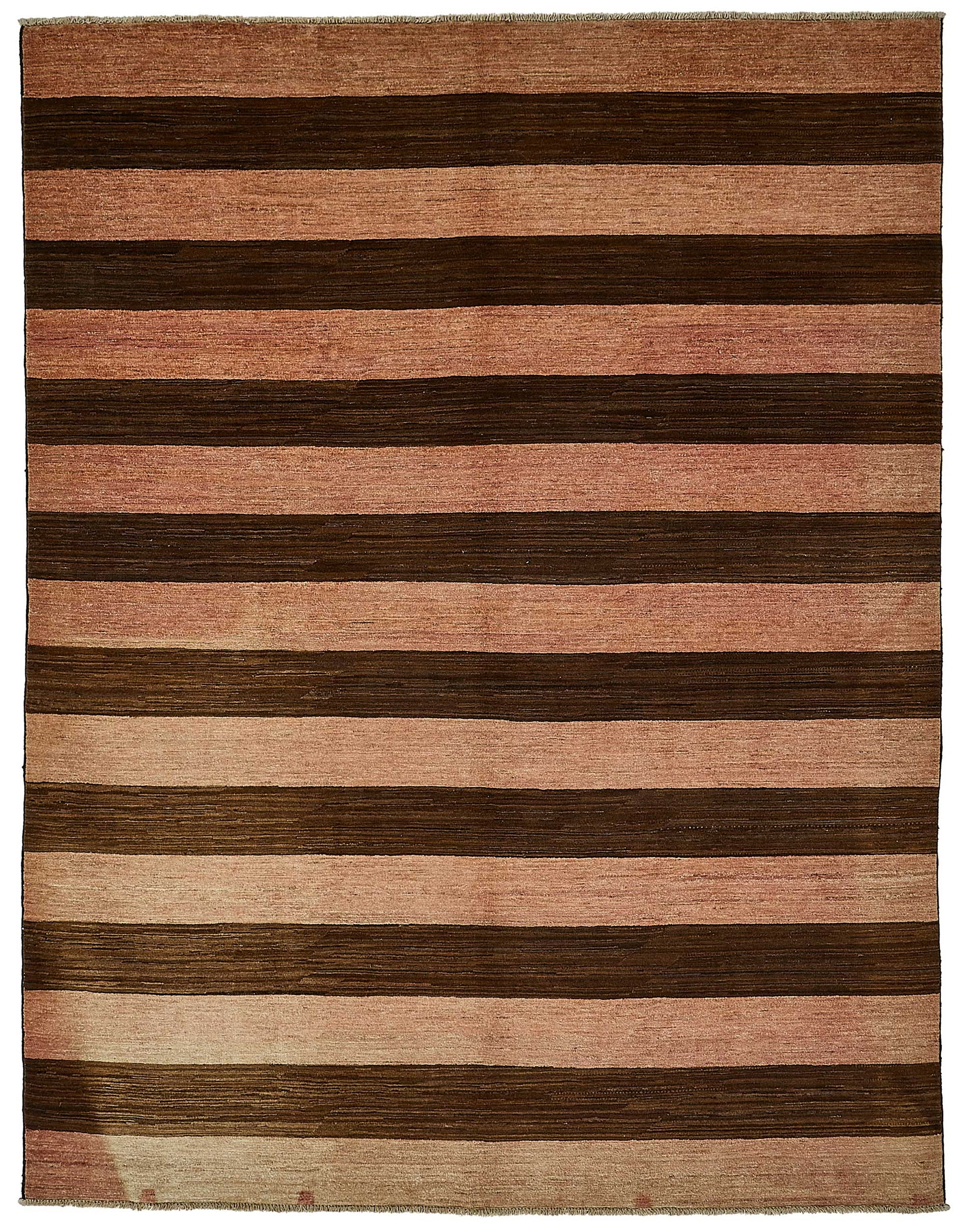 8x10 Brown Striped Oushak Rug - 51480