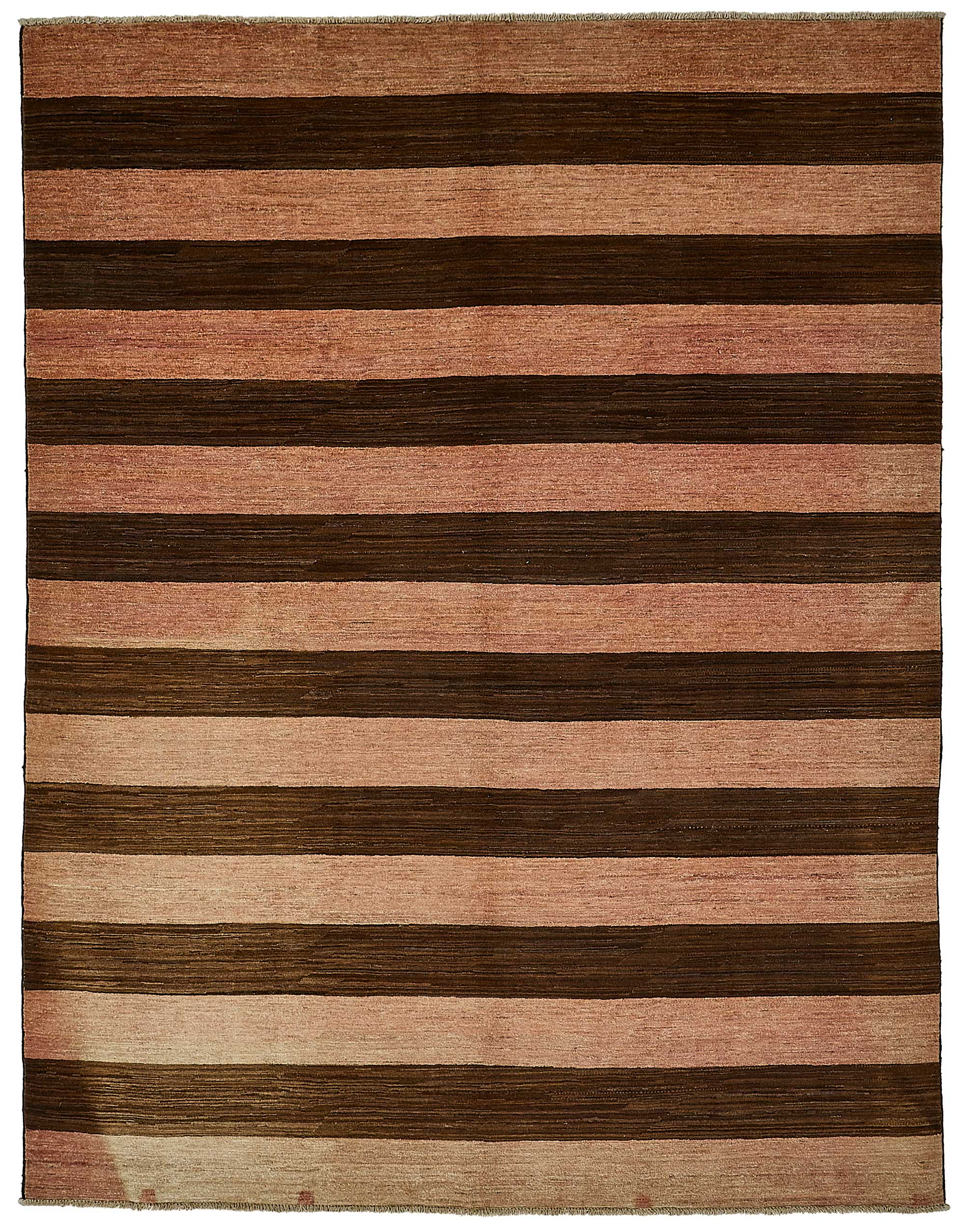 8x10 Brown Striped Oushak Rug - 51480