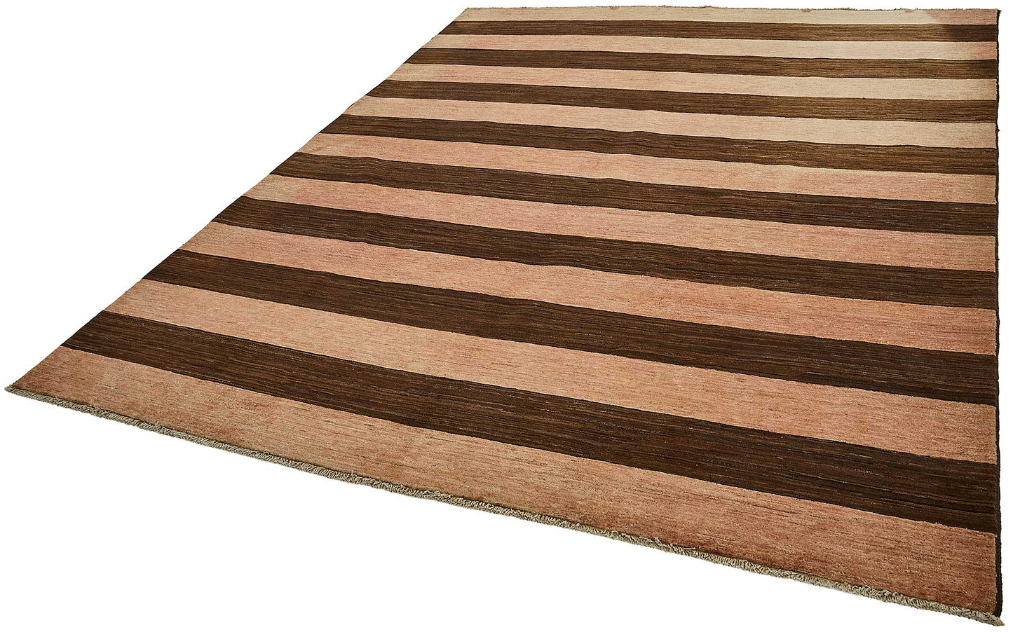 8x10 Brown Striped Oushak Rug - 51480