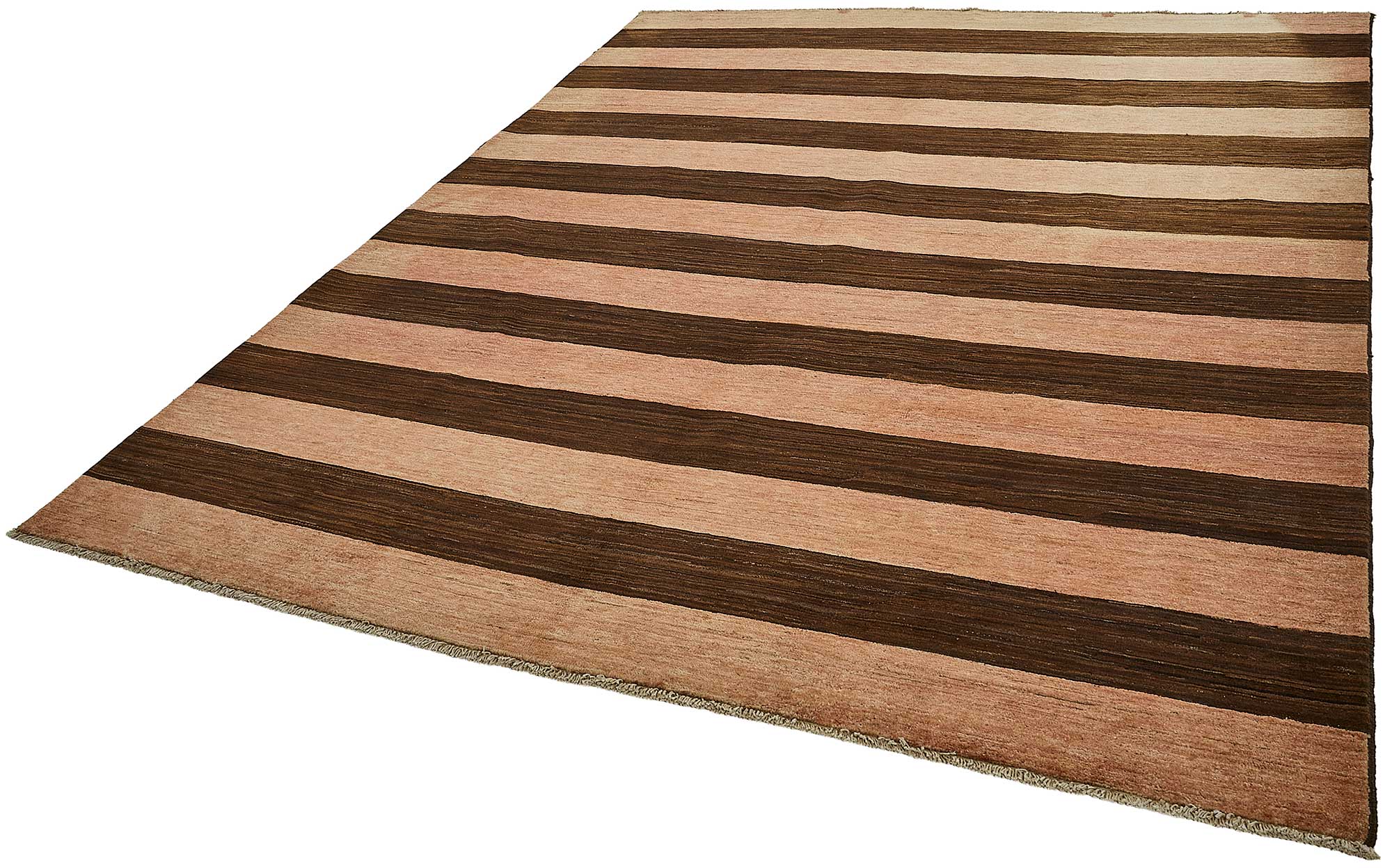 8x10 Brown Striped Oushak Rug - 51480
