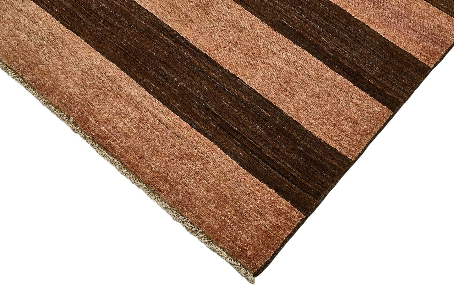 8x10 Brown Striped Oushak Rug - 51480