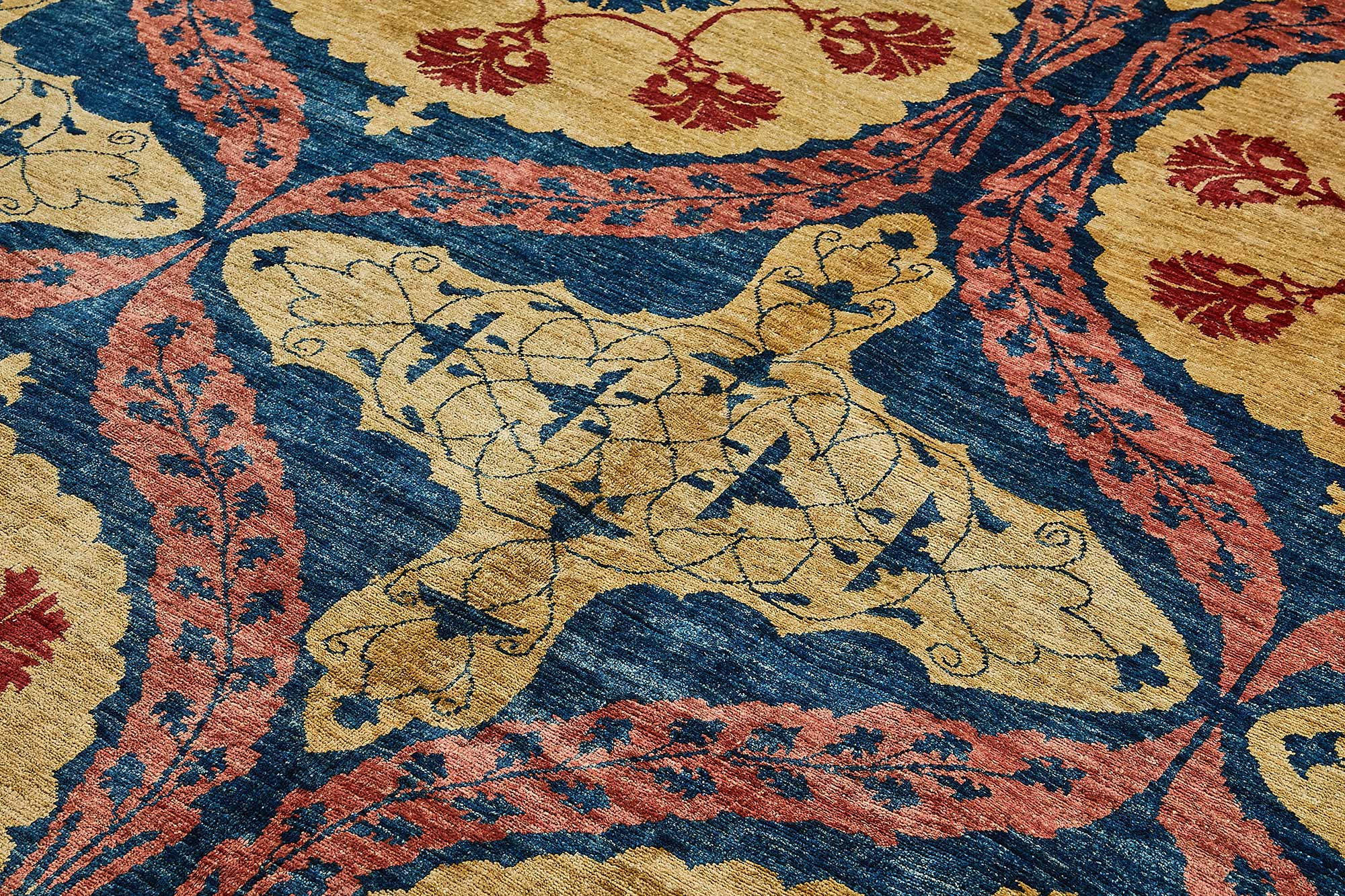 8x11 Red Floral Medallion Oushak Rug - 51484