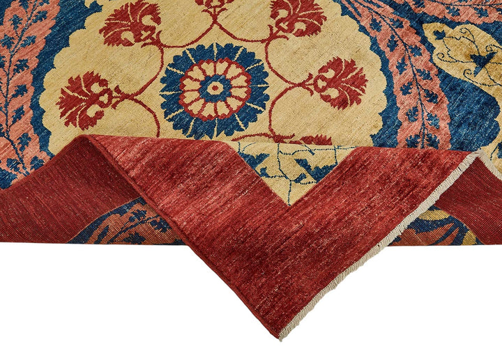 8x11 Red Floral Medallion Oushak Rug - 51484