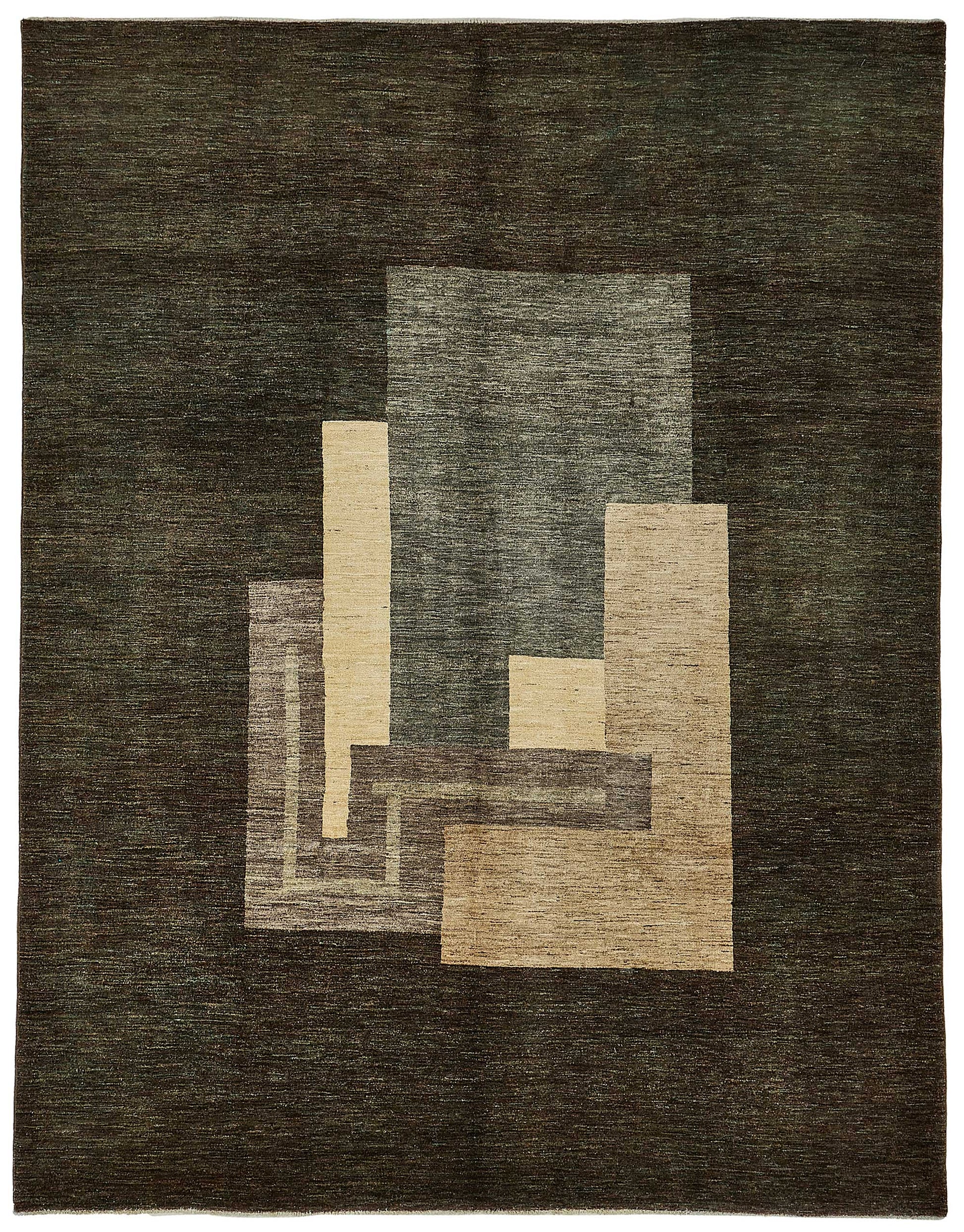 8x10 Brown Handmade Contemporary Oushak Rug - 51486
