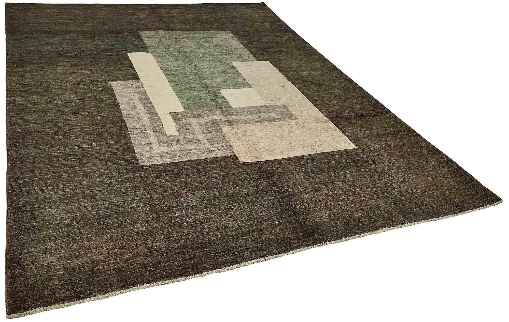 8x10 Brown Handmade Contemporary Oushak Rug - 51486