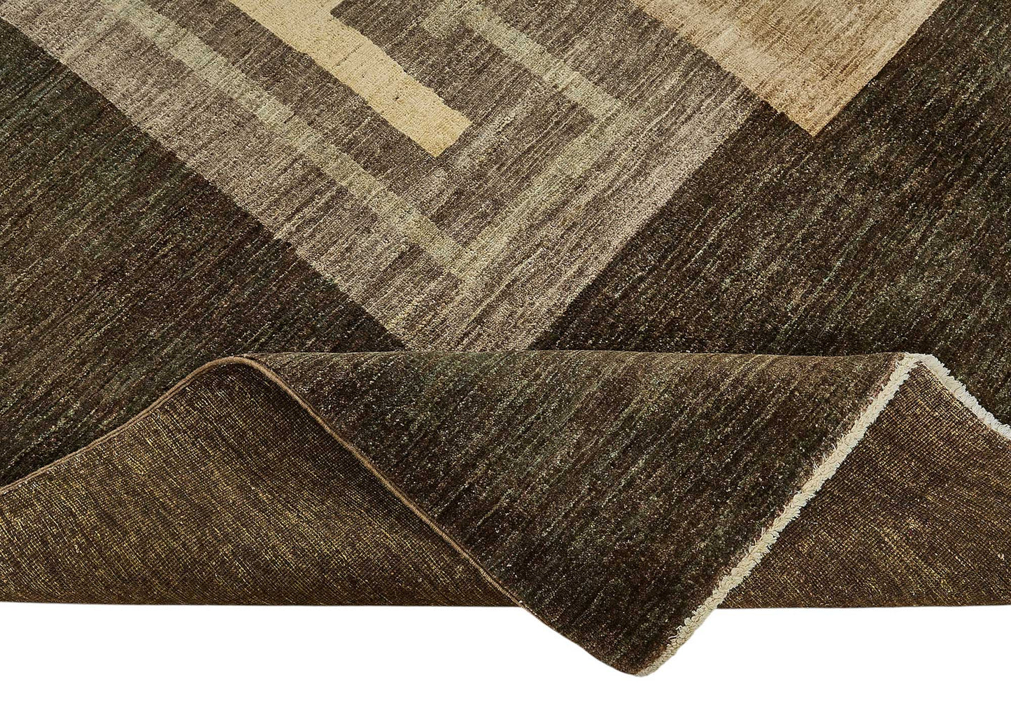 8x10 Brown Handmade Contemporary Oushak Rug - 51486