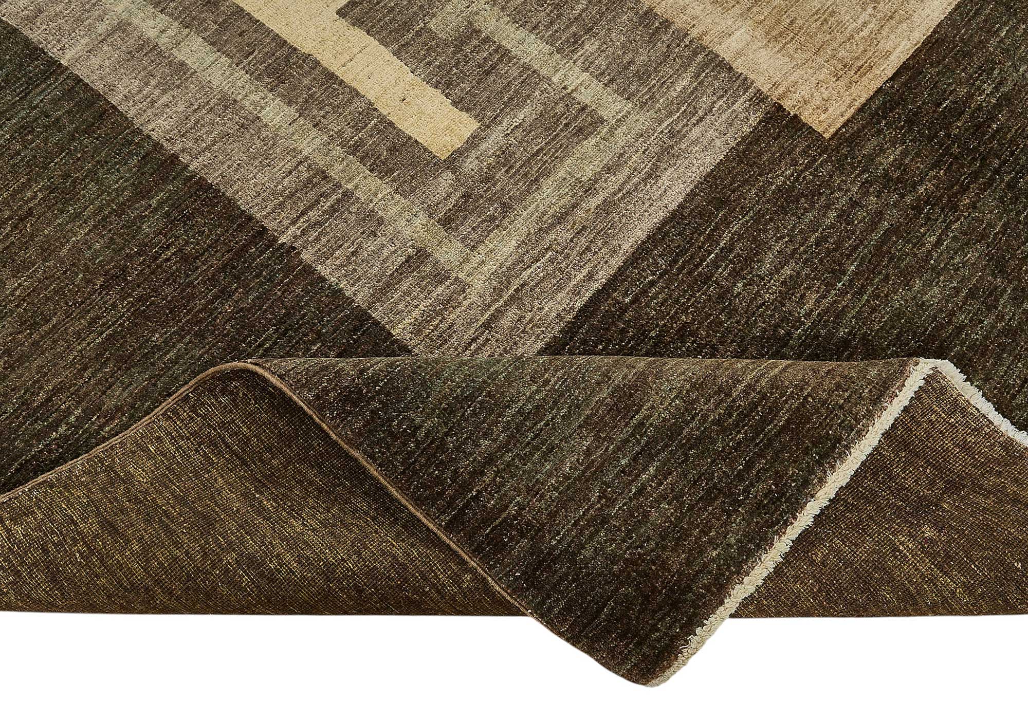8x10 Brown Handmade Contemporary Oushak Rug - 51486