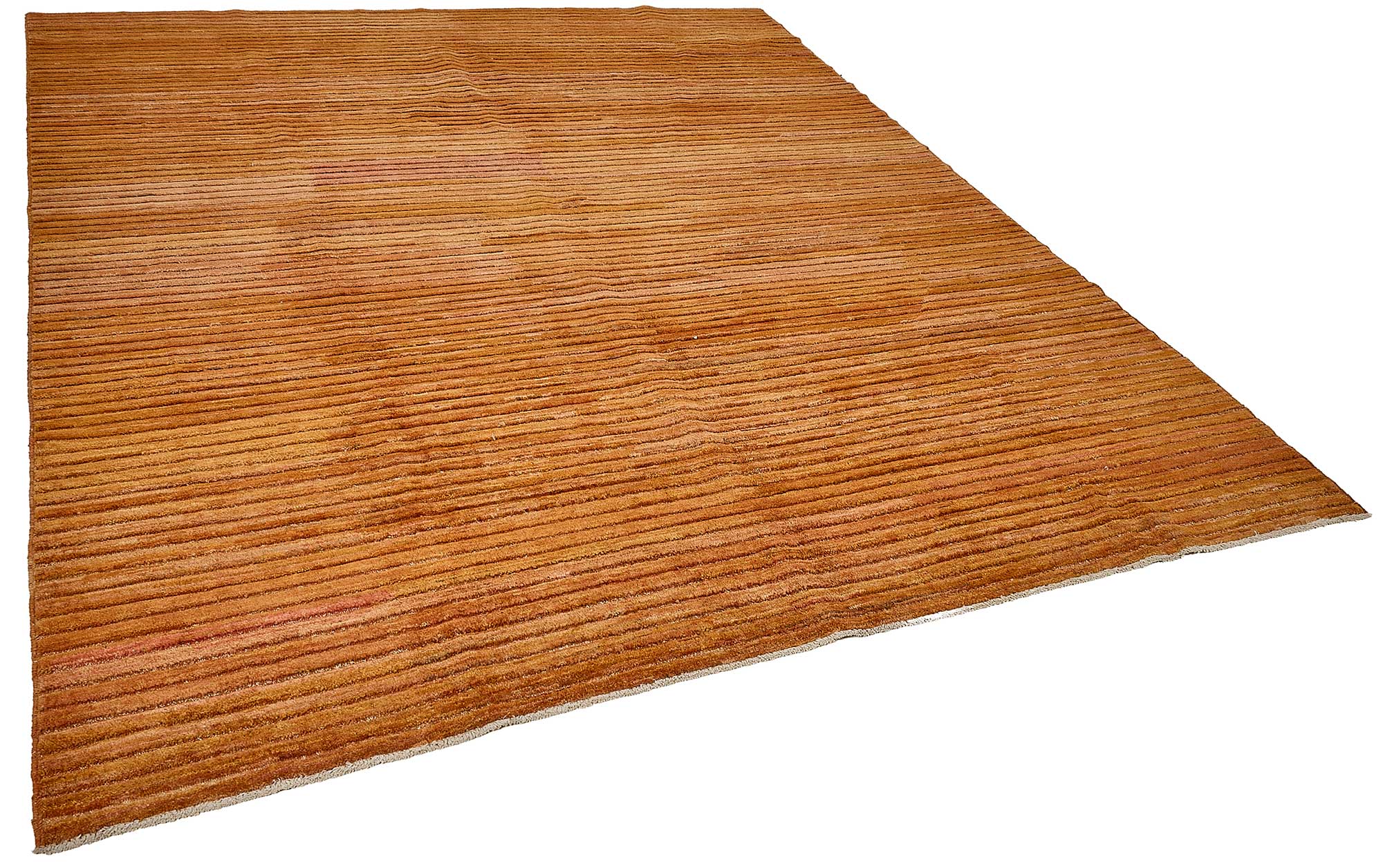 8x9 Orange Modern Solid Oushak Rug - 51487