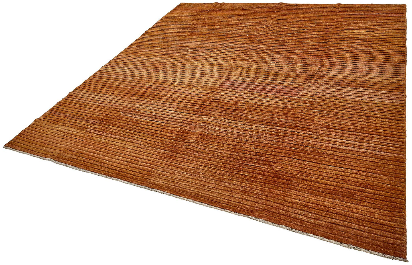 8x9 Orange Modern Solid Oushak Rug - 51487