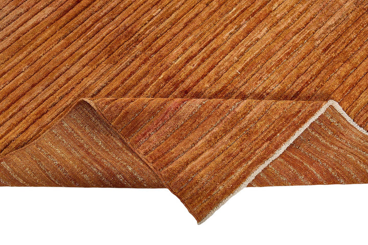 8x9 Orange Modern Solid Oushak Rug - 51487