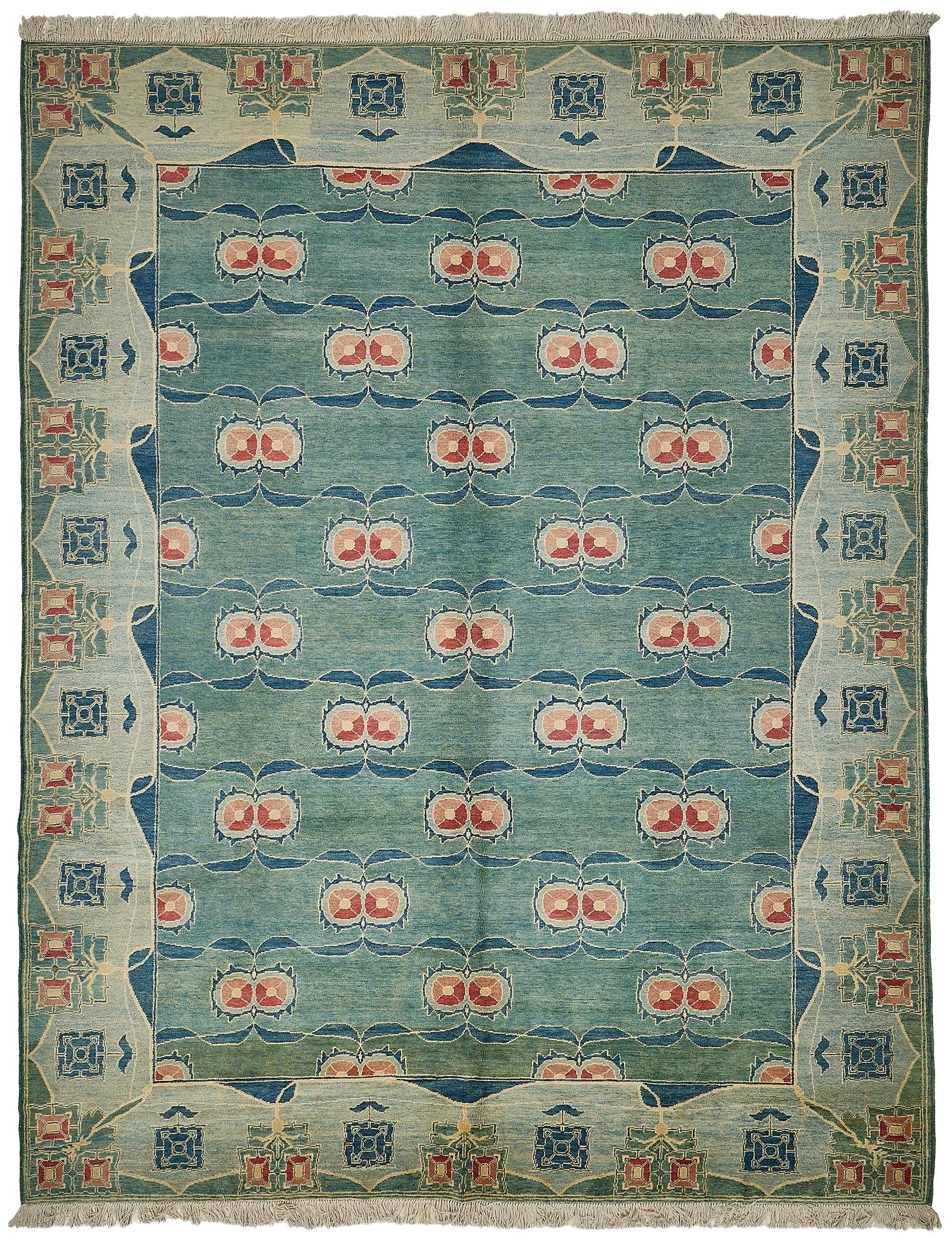 9x12 Blue Tribal Oushak Rug - 51488