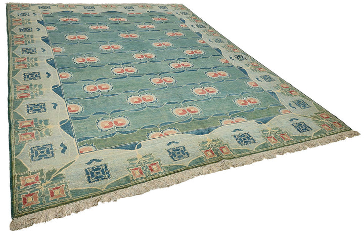 9x12 Blue Tribal Oushak Rug - 51488