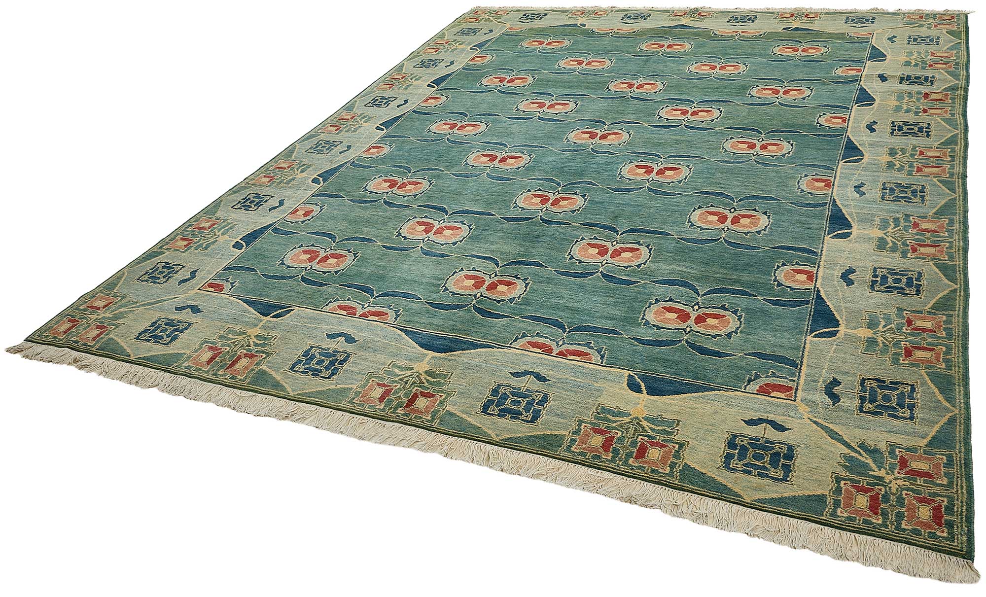 9x12 Blue Tribal Oushak Rug - 51488