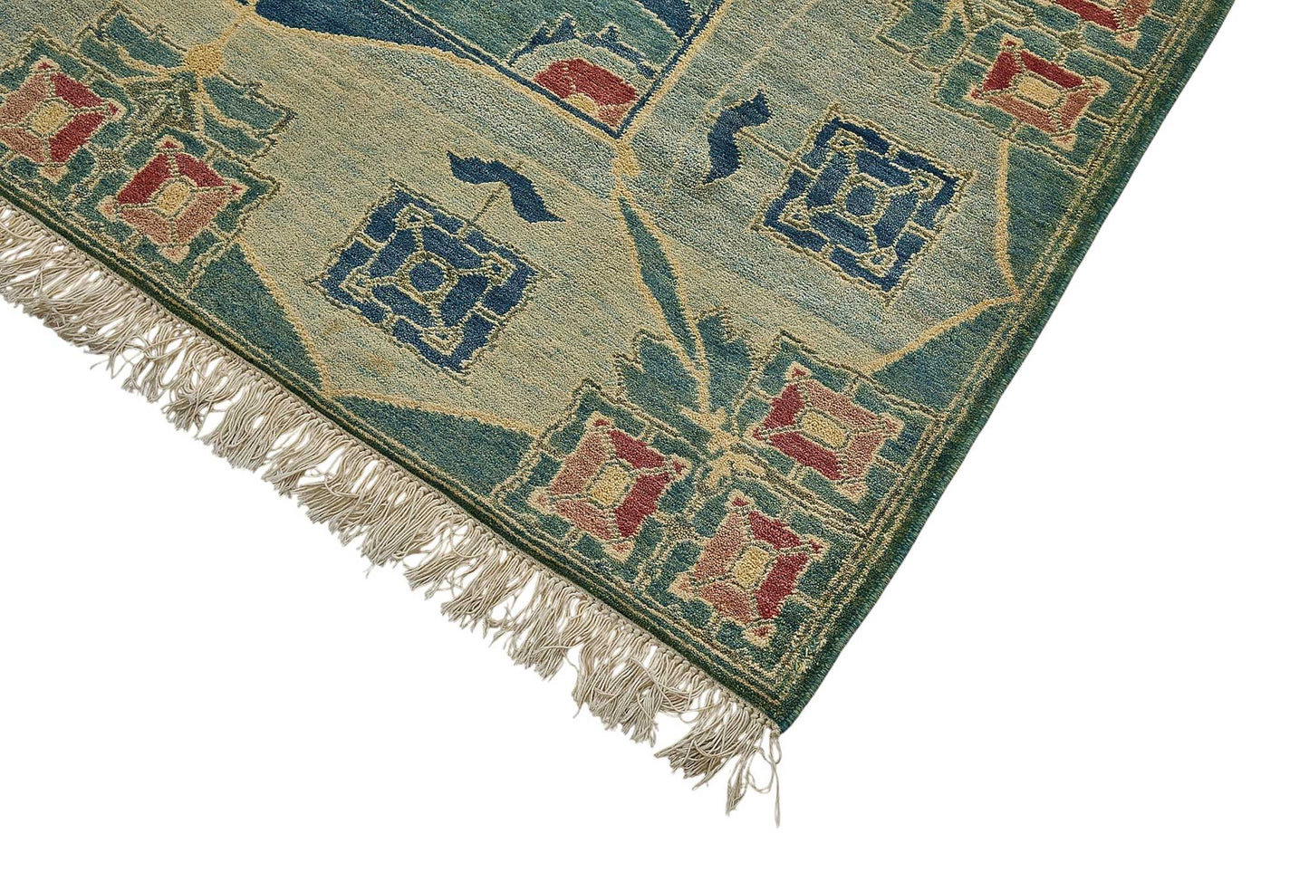 9x12 Blue Tribal Oushak Rug - 51488
