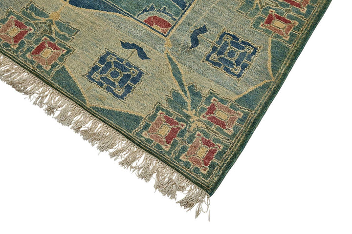 9x12 Blue Tribal Oushak Rug - 51488