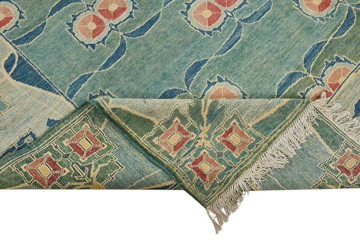 9x12 Blue Tribal Oushak Rug - 51488